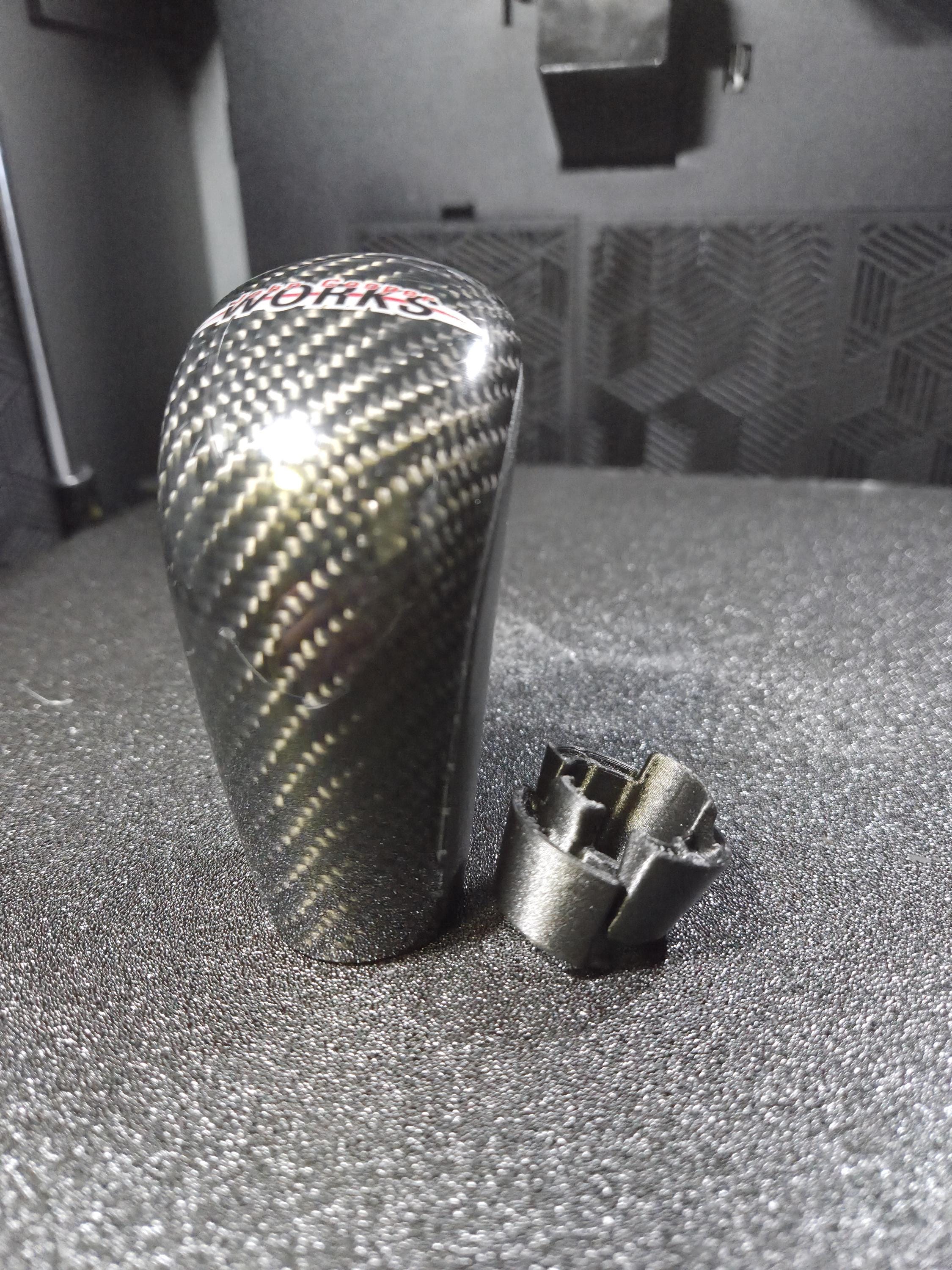ミニクーパーS R50 R52 R53 JCW カーボン製シフトノブクリップ 3D