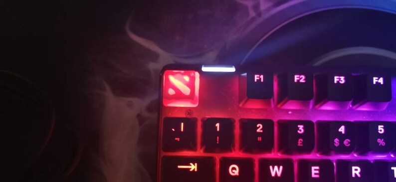 Dota 2 logo inspired keycap for mechanical keyboard 3D printed artisan keycap image 5
