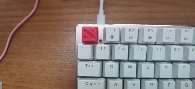 Dota 2 logo inspired keycap for mechanical keyboard 3D printed artisan keycap image 6
