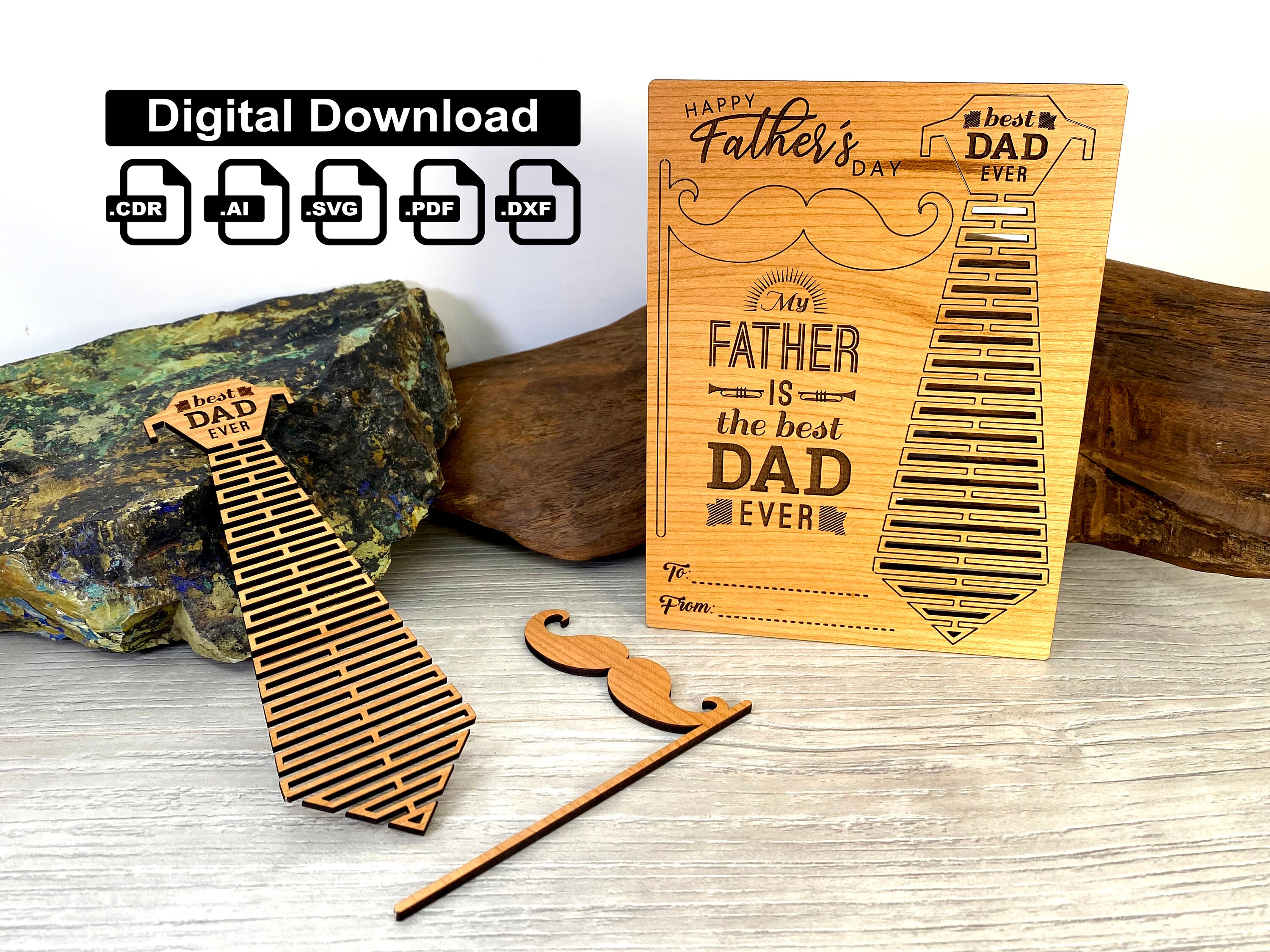 Download Father's Day Pop out card/ Laser Cut File/SVG Ai | Etsy