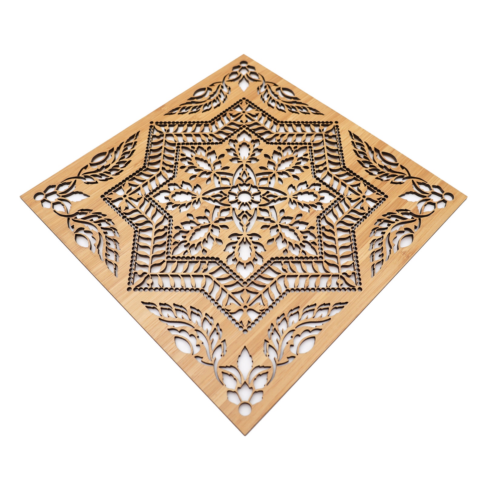 Wood Mandala Trivet/decor/ Cricut File/ Laser Vector File / Etsy