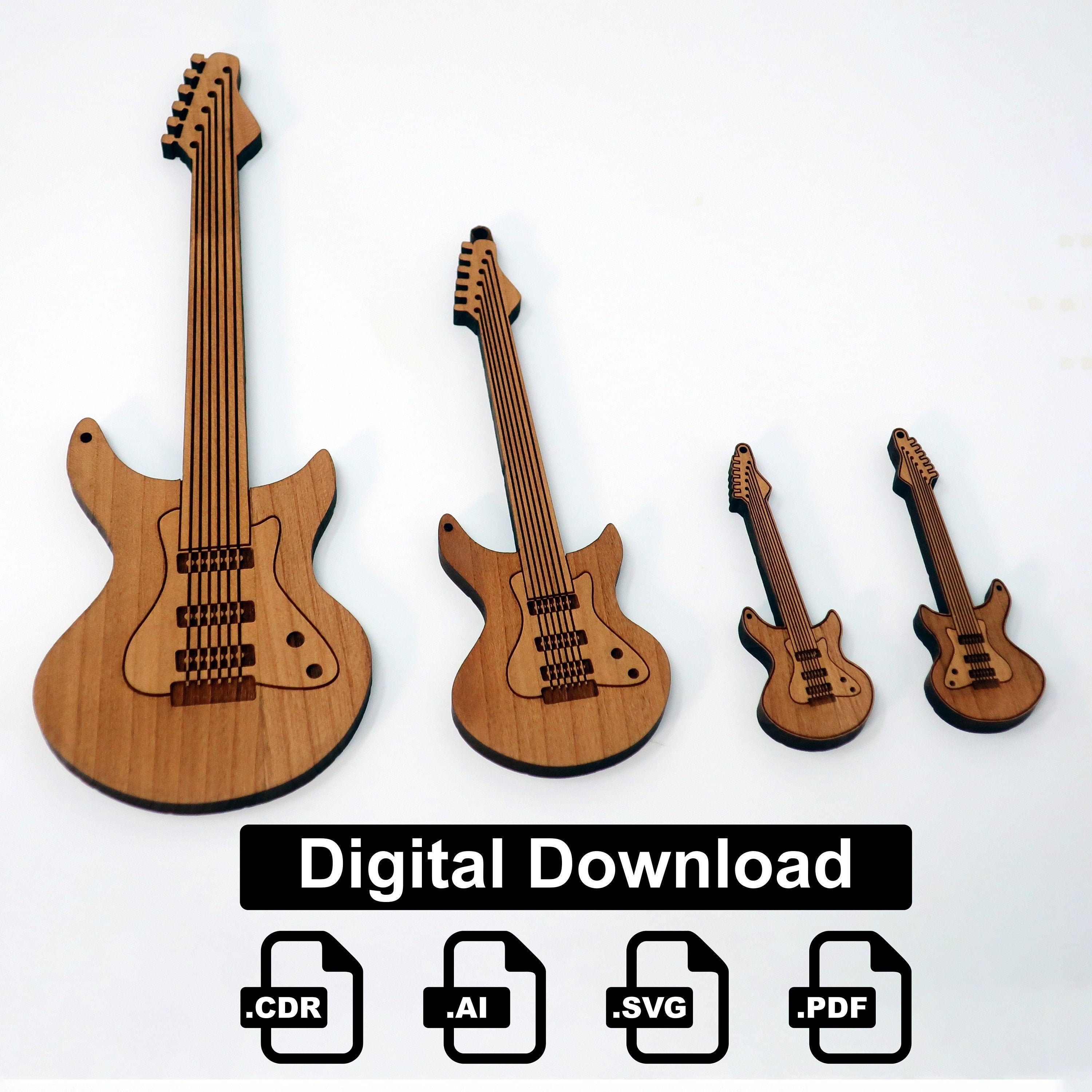 Guitar Laser Vector File/digital Download/svg Ai CDR Etsy Canada