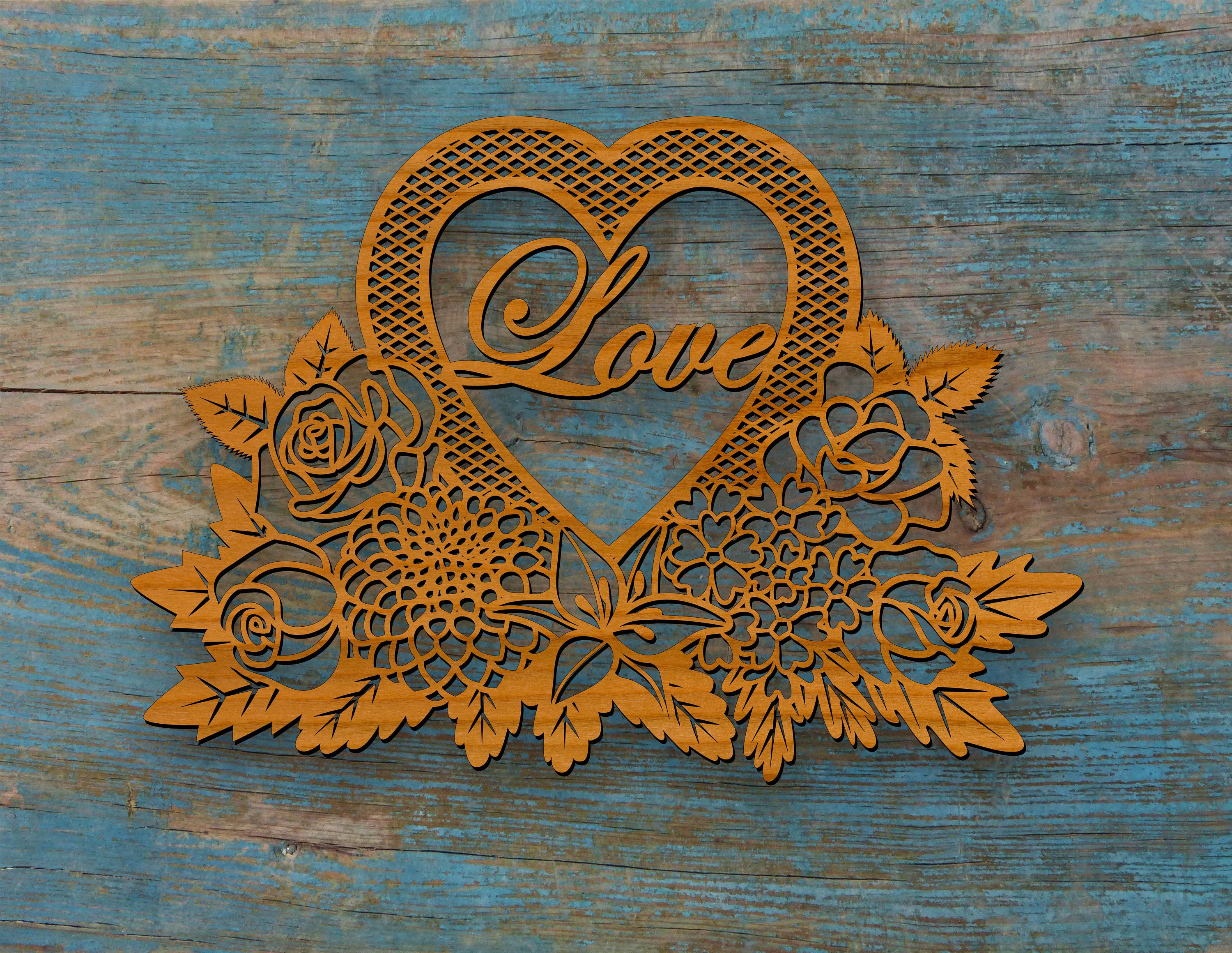 Love and Valentine Laser Cut File/ Digital Download/svg Ai Etsy UK