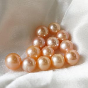 Peach Edison Pearl: Undyed Freshwater Pearl for DIY Jewelry (8-15mm, 4A/5A Grade)