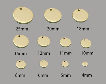 18K Gold Vermeil Jewelry Tags: Custom Laser Engraved Charms, 100pcs