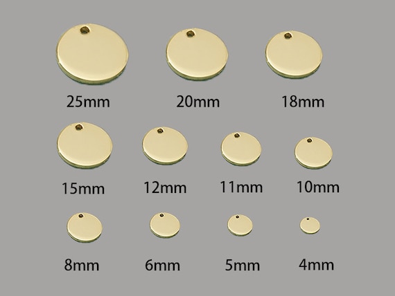 18K Gold Vermeil Jewelry Tags: Custom Laser Engraved Charms, 100pcs