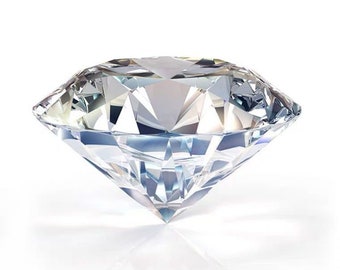 Round Cut D Color Moissanite Stone: VVS1 Lab Created Diamond (1-10 Carat)