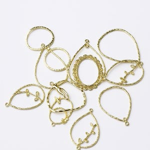 Gold Open Back Bezels: Resin Jewelry Frames, Earring Making - 10 pcs