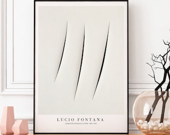 Lucio Fontana Exhibition Poster, Museum Print, Modern Art