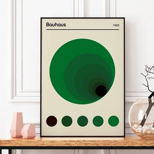 Bauhaus Green Colours Tunnel Exhibition Poster, Bauhaus Art Print