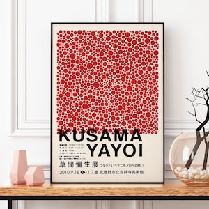 Yayoi Kusama Red Dots Exhibition Poster