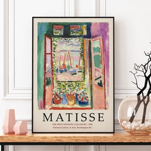 Henri Matisse Poster The Open Window, Matisse Print, Pink Wall Art, Art Print, Large Size