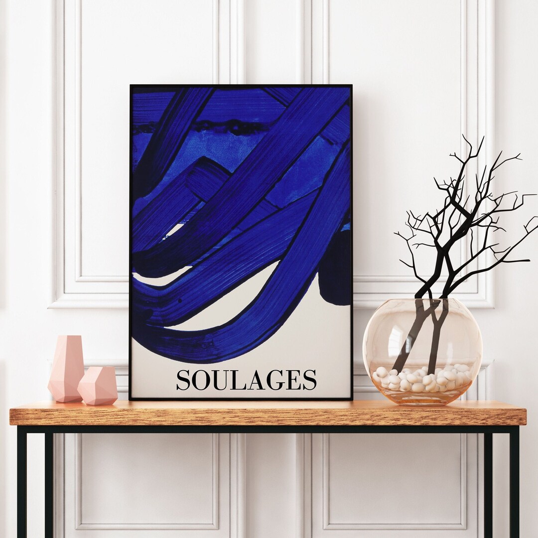 Pierre Soulages Blue Art Print Affiche Soulages - Etsy France