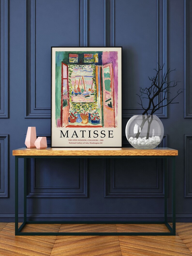 Henri Matisse Poster the Open Window Matisse Print Pink Wall | Etsy