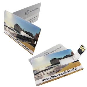 USB Speicherkarten mit 8 GB Speicherkapazität und individueller Bedruckung. 25, 50 oder 100 Stück.