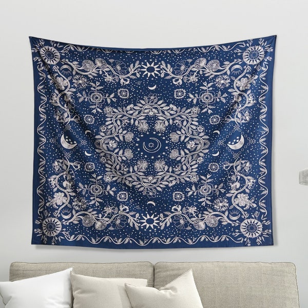Elegant Wall Hanging Tapestry, Modern Art Aesthetic Wall Decoration, Floral Design Patterns Wall Tapestry, Best Home Decoration Gift