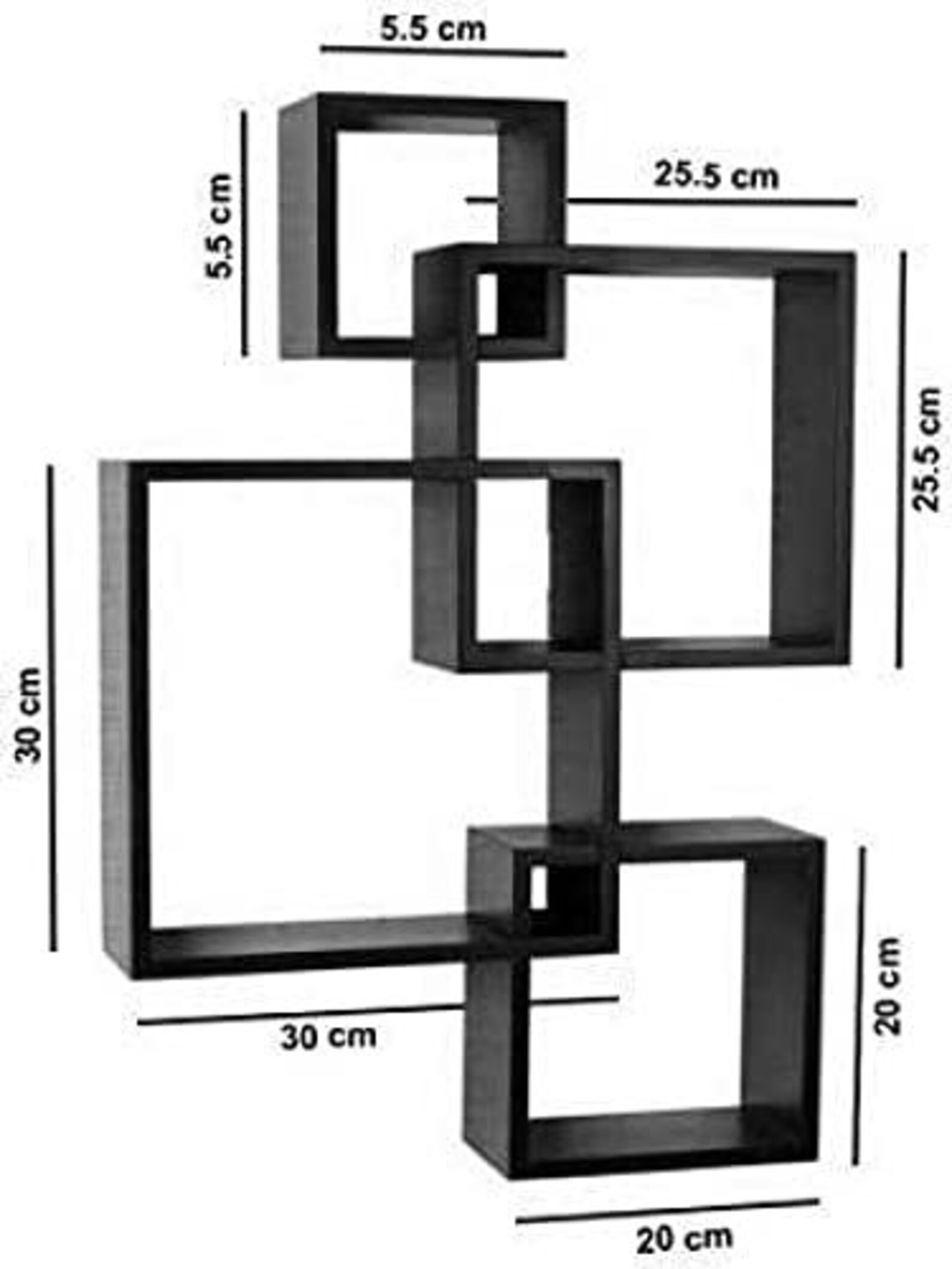 Wall Shelf Intersecting Wooden Wall Rack Stand for Living Etsy