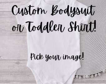 Custom baby bodysuit, custom toddler shirt, baby shower gift, unique baby gifts, going home gift 1-40 pattern