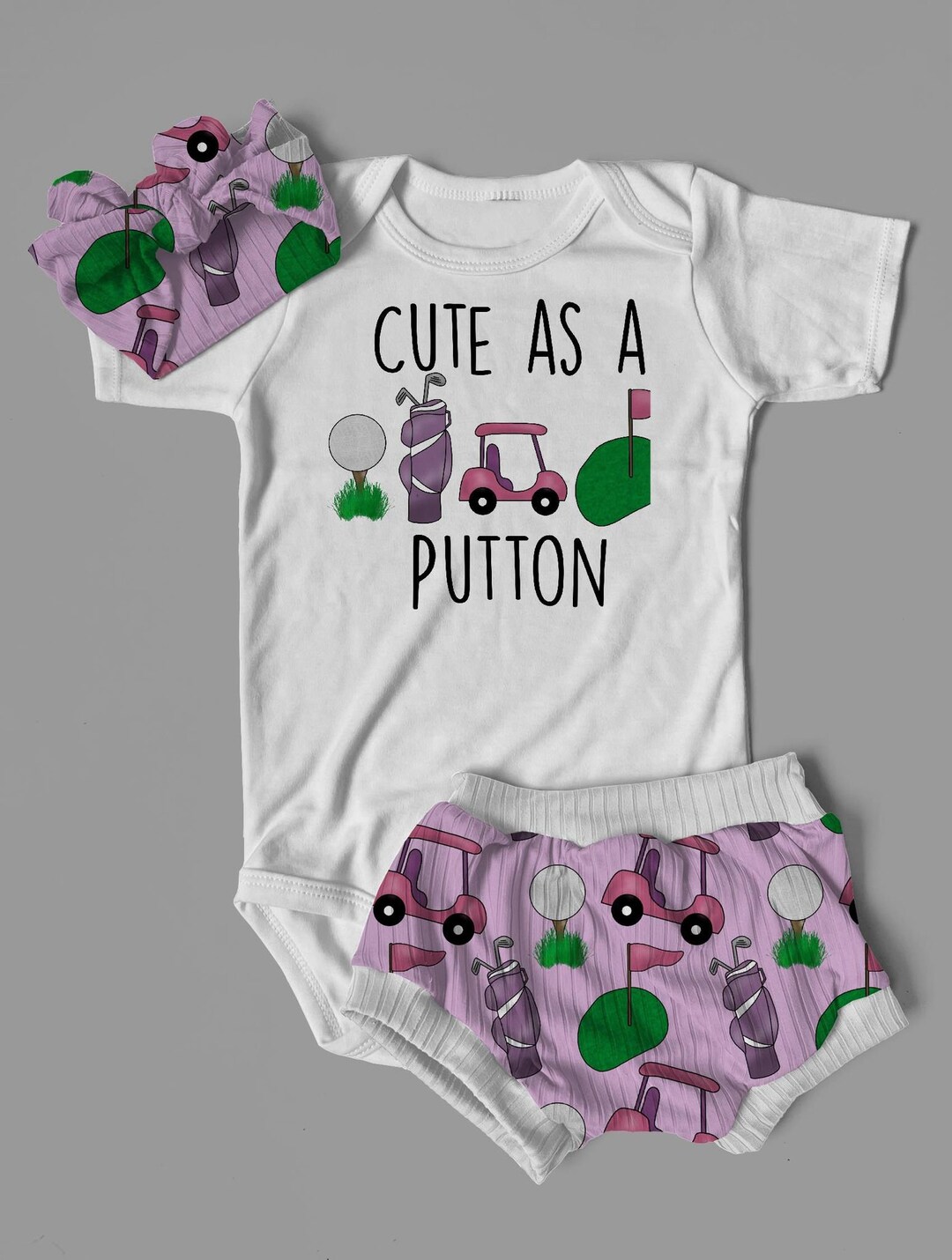 Cute as a Putton Baby Girl Golf Outfit Toddler Golf Outfit Etsy