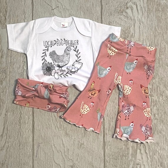 Pink chicken hotsell baby clothes