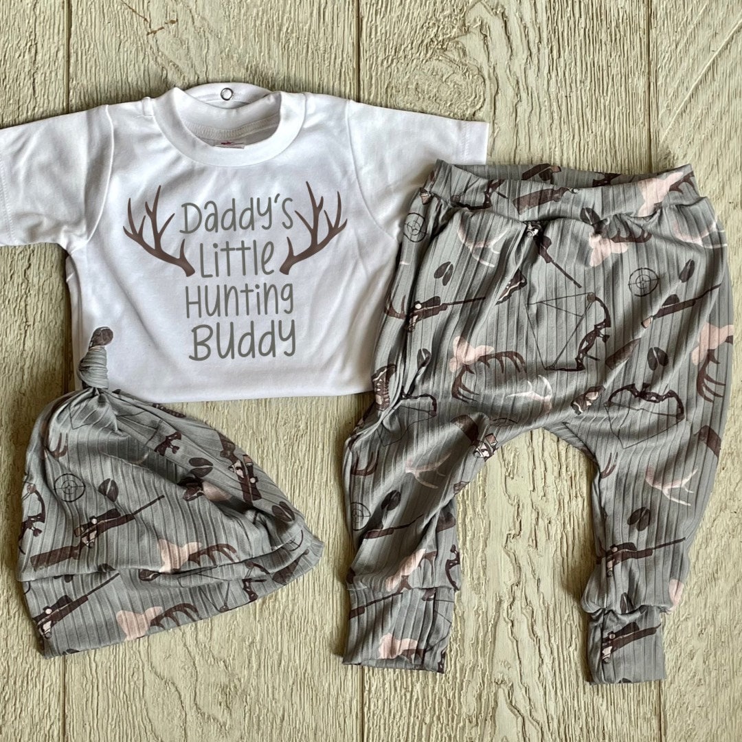 Daddy's Little Hunting Buddy Outfit/ Baby Hunting Outfit/ Daddy's