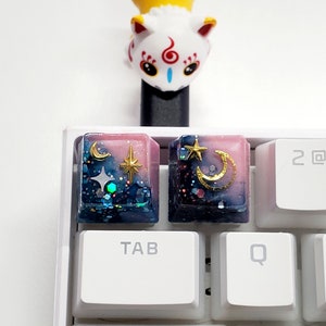 Starry night glitter | OEM R1 Cherry MX Switches | Mechanical Keyboard Key Cap