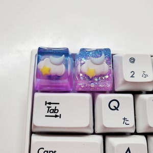 Moon Star Cloud Keycap | OEM Cherry MX Switches | Mechanical Keyboard Key Cap
