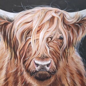 Highland Cow -- Fine Art Print -- Print of Original Painting -- Wildlife Art