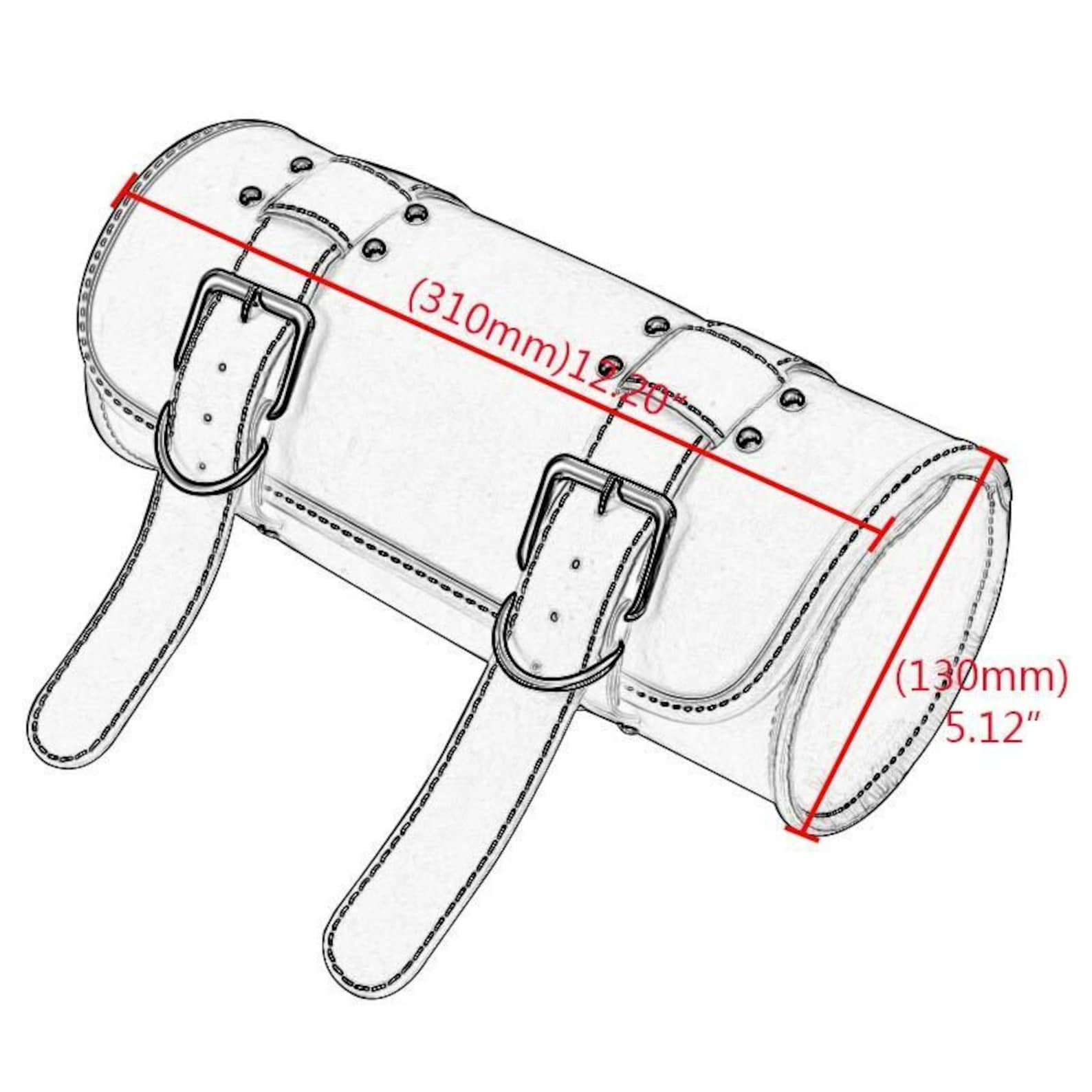 PU Leather Motorcycle Tool Bag Handlebar Saddlebag Side Roll Etsy