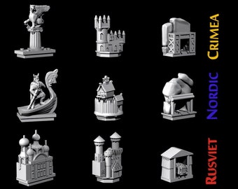 SCYTHE - Buildings (to paint) - MeepleForge