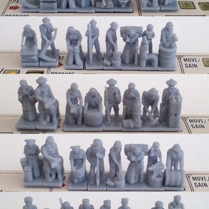 SCYTHE Workers to paint Meepleforge std : grey - gris