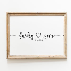 Valentines day gift, Custom Couple Names Print, Personalised Couples Gifts, Custom Wedding Gift, DIGITAL DOWNLOAD