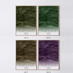 Carte des étoiles personnalisée, cadeau pour un couple, impression ciel nocturne, carte de la constellation, chevalet de carte des étoiles personnalisé, cadeau de mariage personnalisé cadeau d'anniversaire image 2
