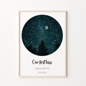 Personalized Constellation and Star Map | Night Sky Print | Custom Star Chart Map | Best Gift for Anniversary & Engagement