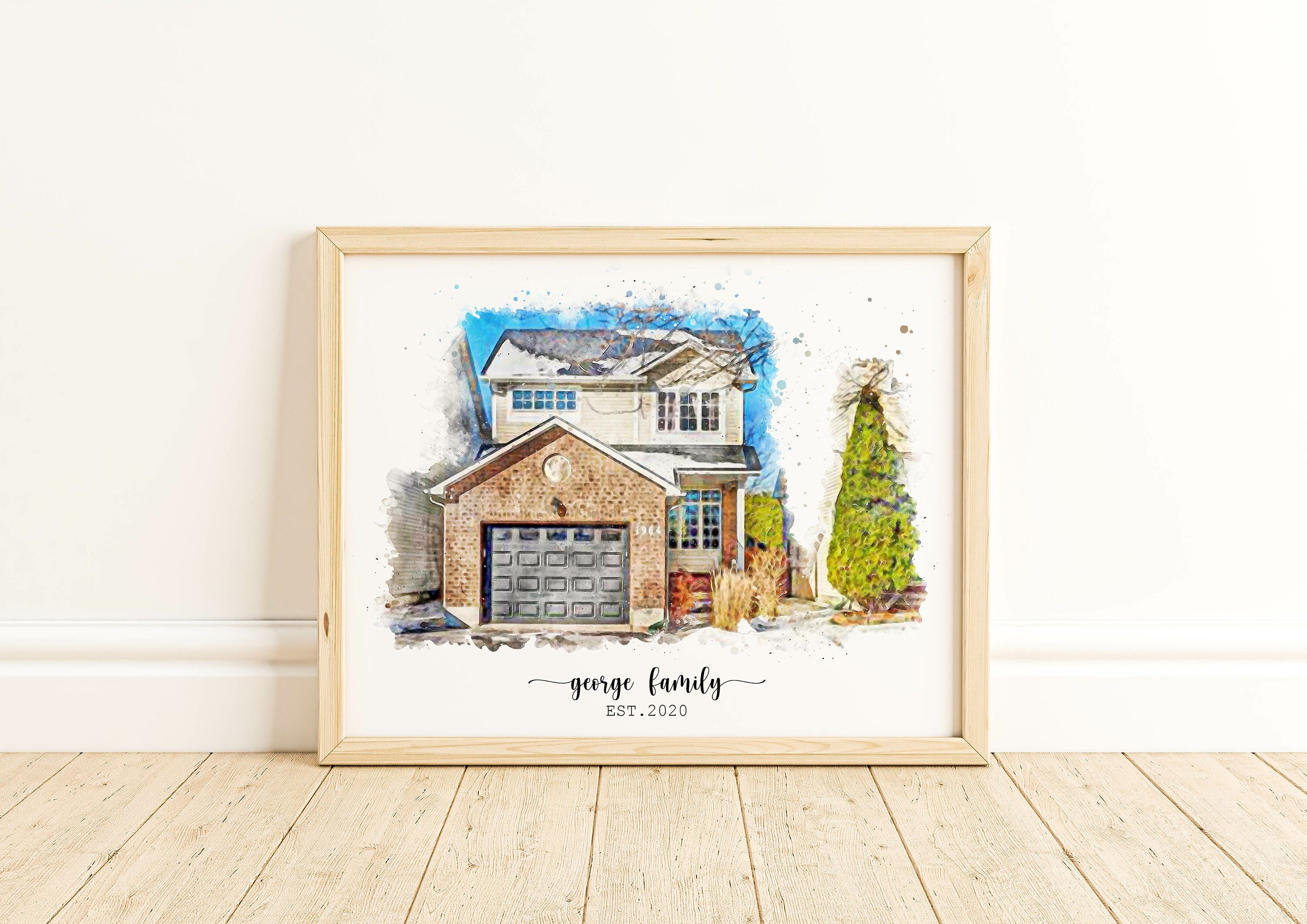 Watercolor House, Personalized First Home Gift, Custom Housewarming ...