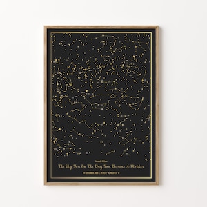 Custom Star Map Print for Mom, Mothers Day Gift, Star Map Poster by Date,  Personalized Mothers Day Gift, Gift for Mom, Digital Download
