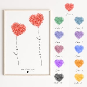 Impression numérique personnalisée, cadeau personnalisé pour couple, cadeaux personnalisés pour amis, cadeau de mariage personnalisé, TÉLÉCHARGEMENT NUMÉRIQUE