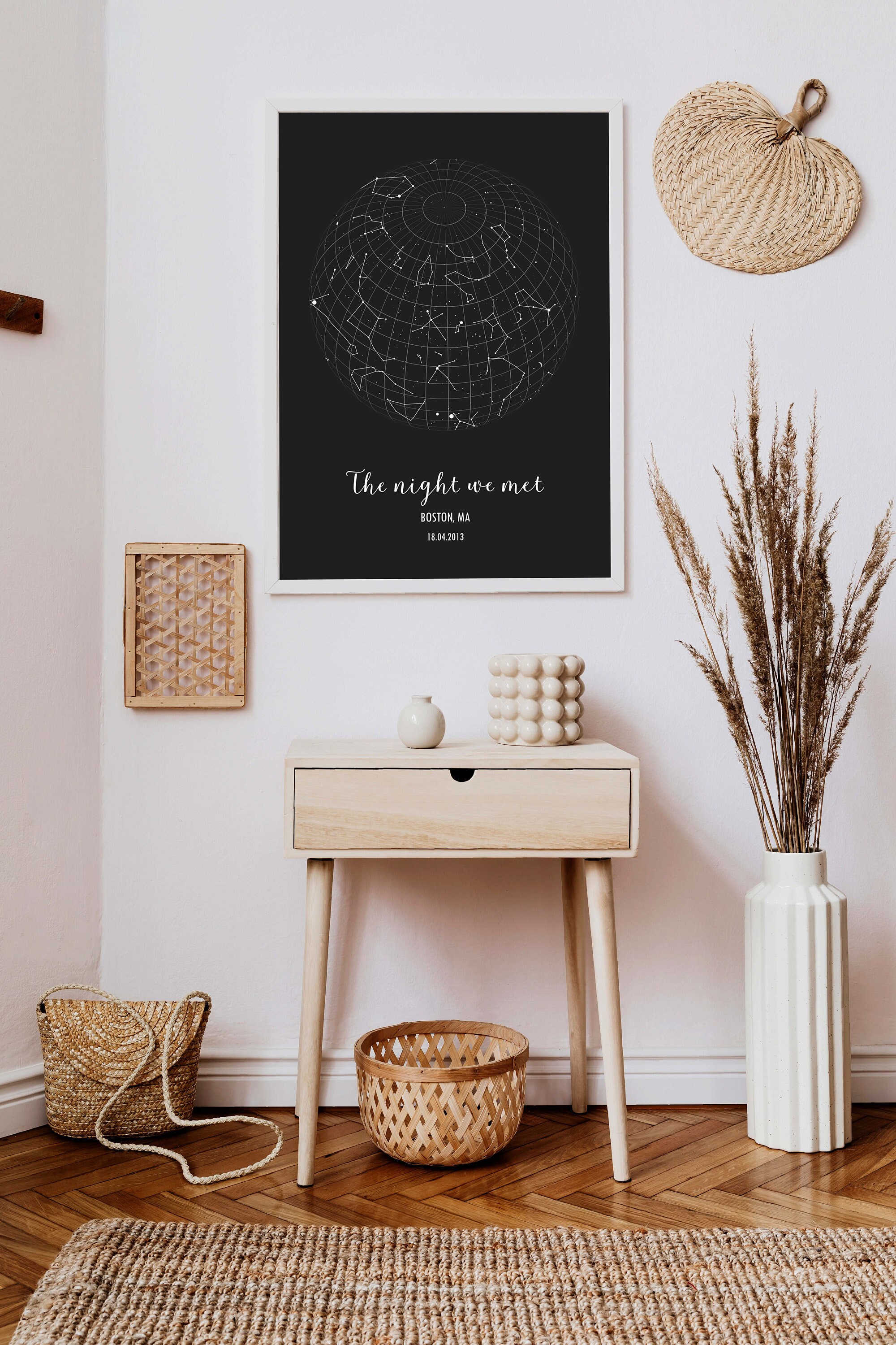 Mapa de estrellas personalizado por fecha regalo celestial Etsy
