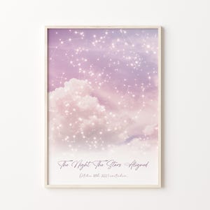 Stampa mappa stellare personalizzata: regalo costellazione personalizzato