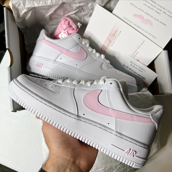 Painted Nike Air Force Low pink - Etsy