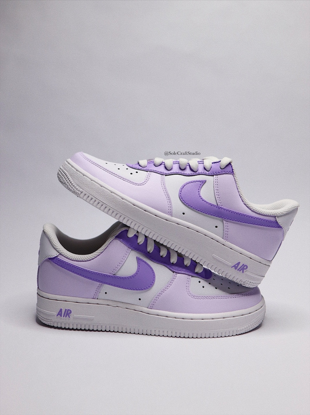 custom purple nike air force 1