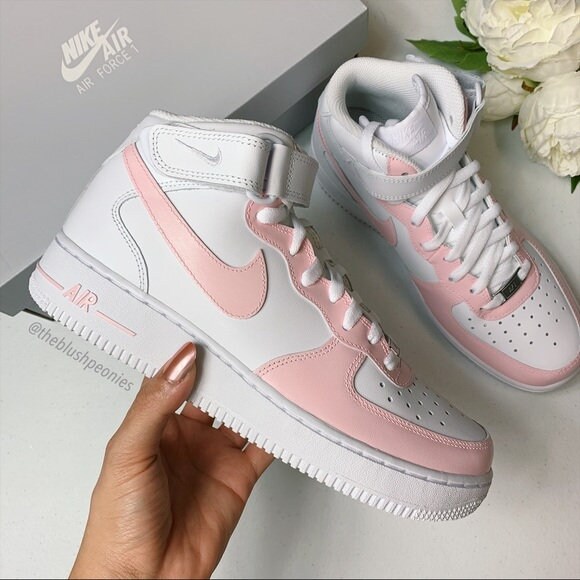 pink and white infant air force 1