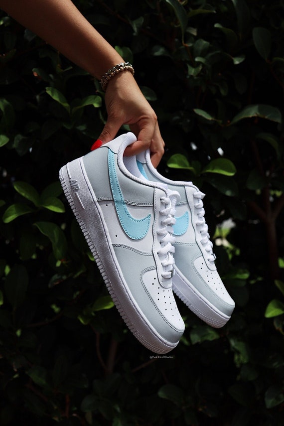 Nike Air Force 1 Low Custom Gray Swoosh AF1 Unisex Shoes for Men Women