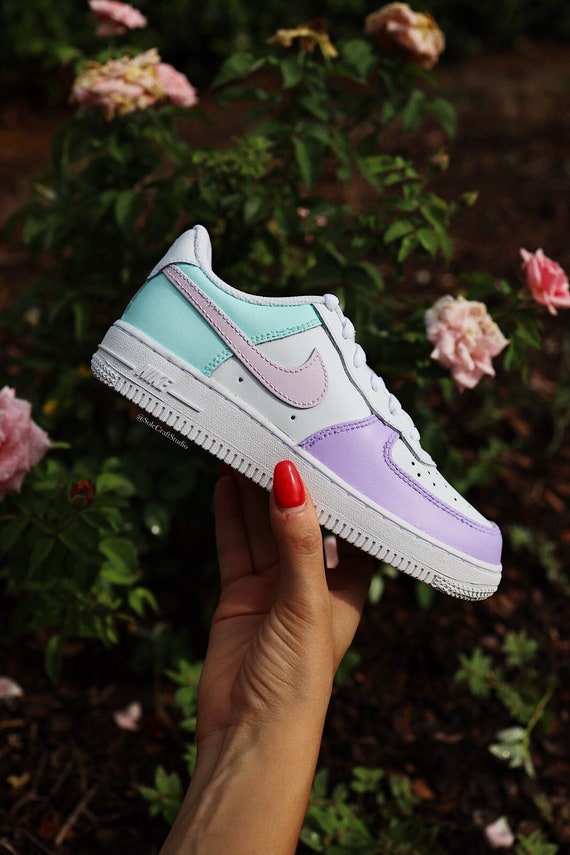Nike air force 1 pastel paars sales