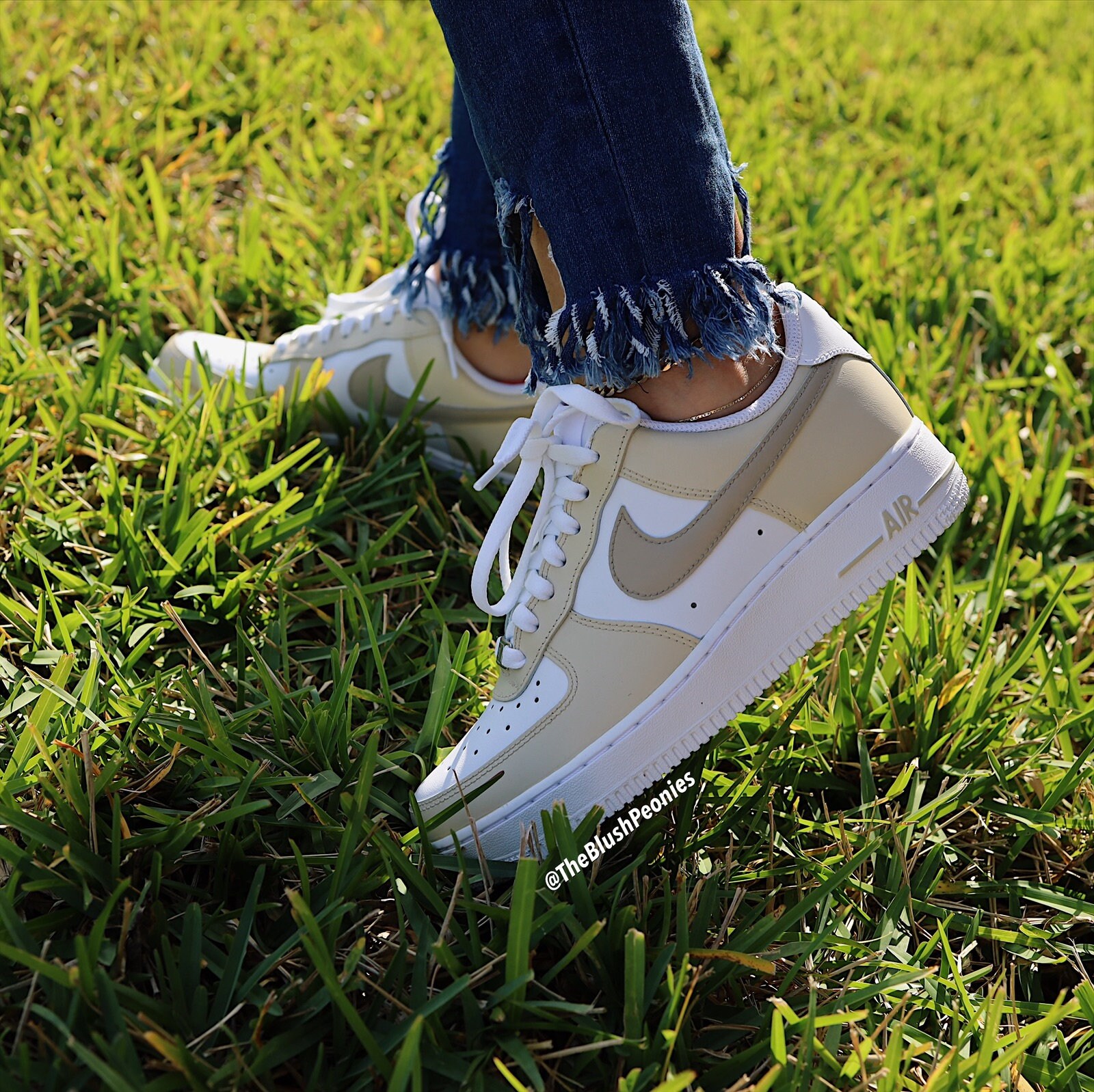 custom brown nike air force 1