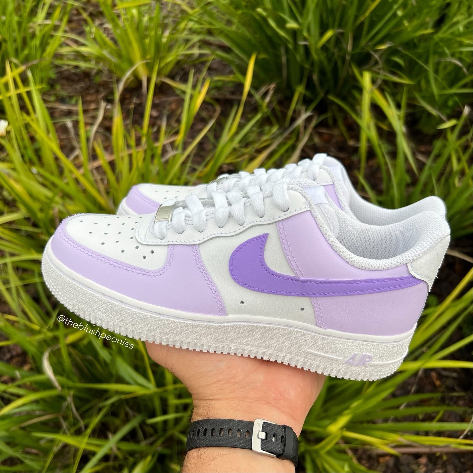 Custom Nike Air Force 1 Low light Purple With Dark Purple - Etsy