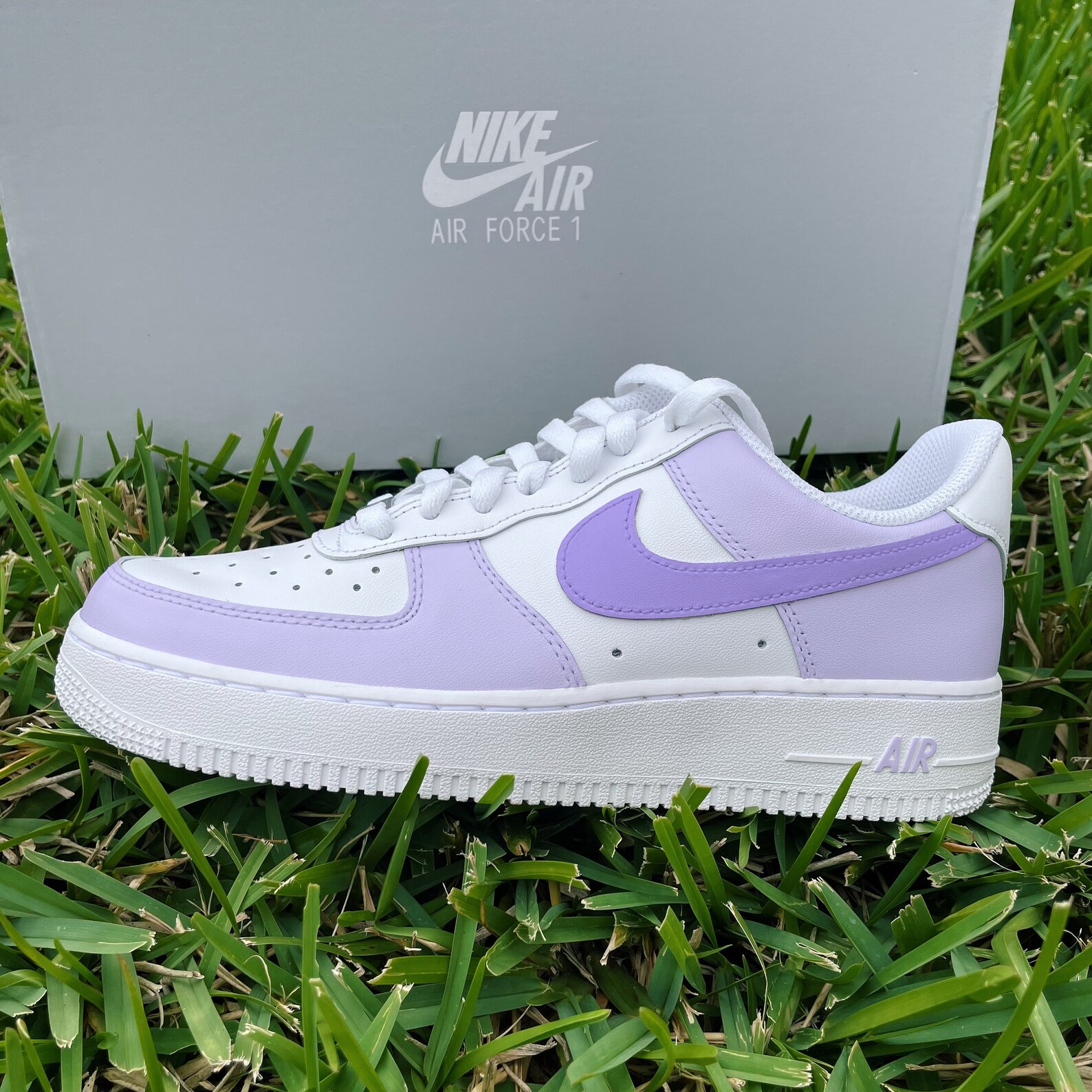 Custom Nike Air Force 1 Low Viola chiaro con Swoosh viola Etsy Italia