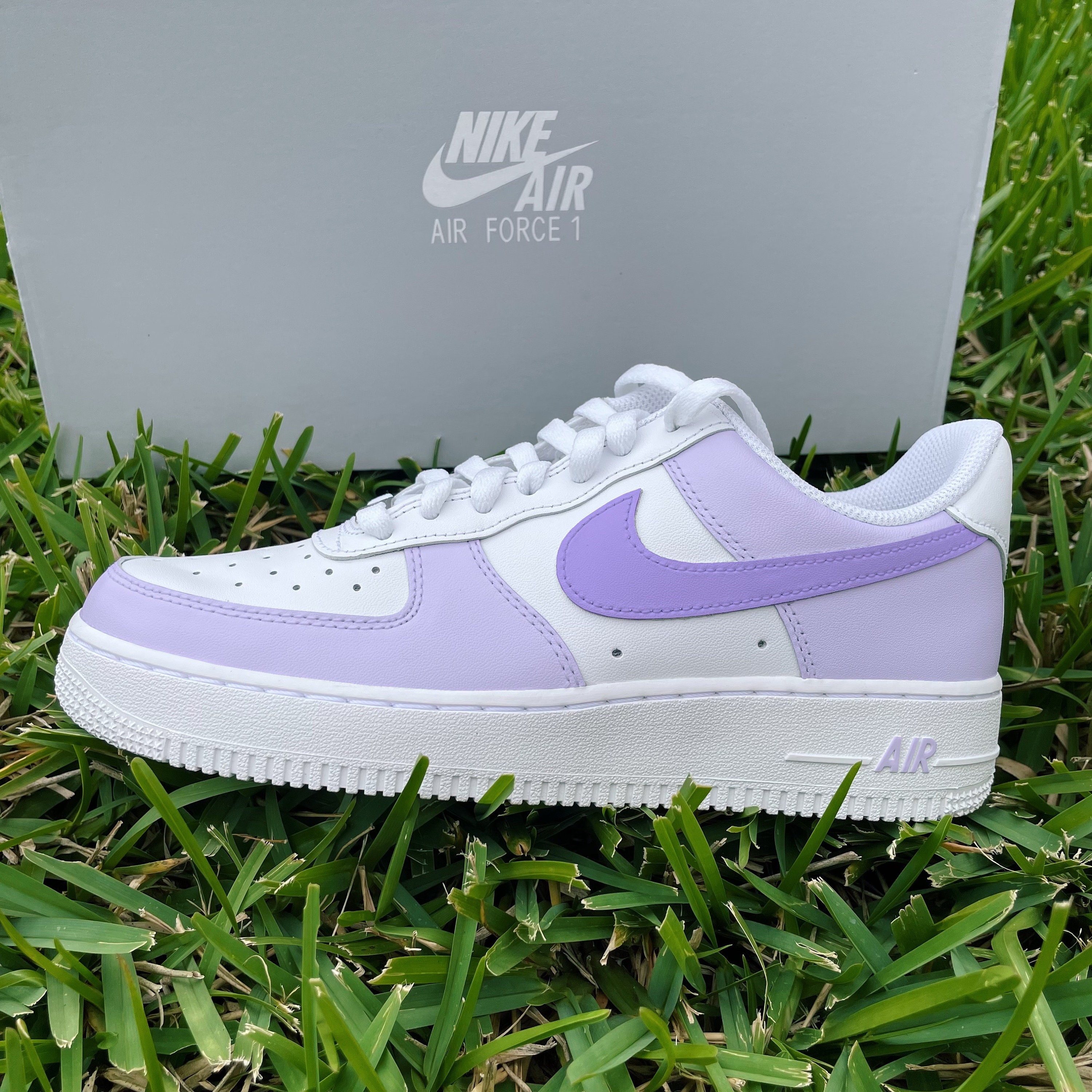 Custom Nike Air Force 1 Low light Purple With Dark Purple - Etsy