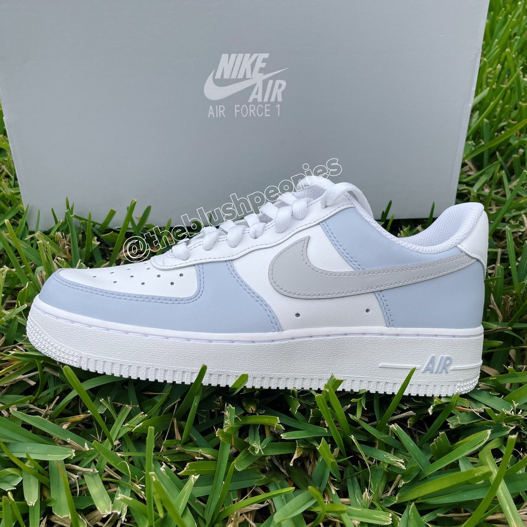 Nike Air Force 1 Custom Sneakers Cartoon Teal Black Gray White