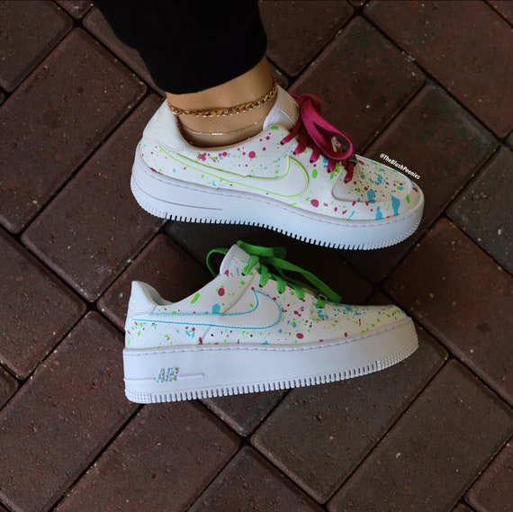HOW TO SPLATTER SHOES, CUSTOM NIKE Air Force 1's
